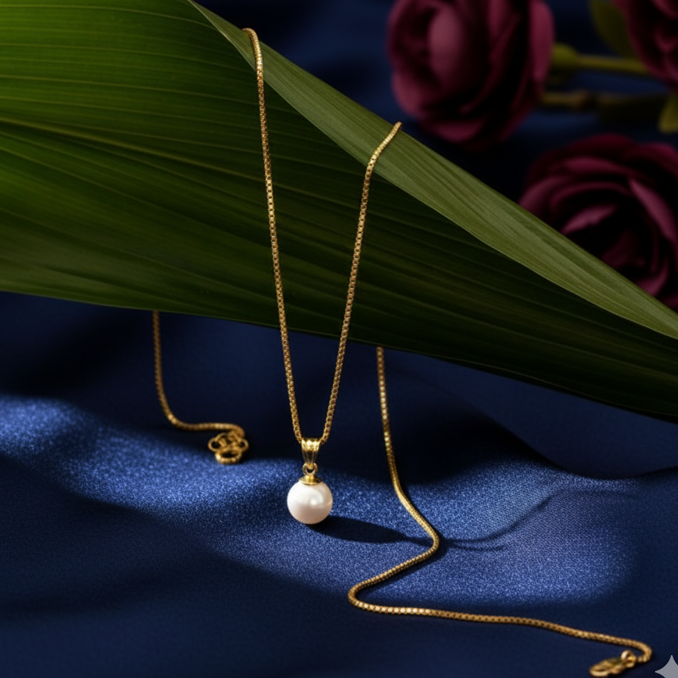Pure Pearl Pendant with Chain