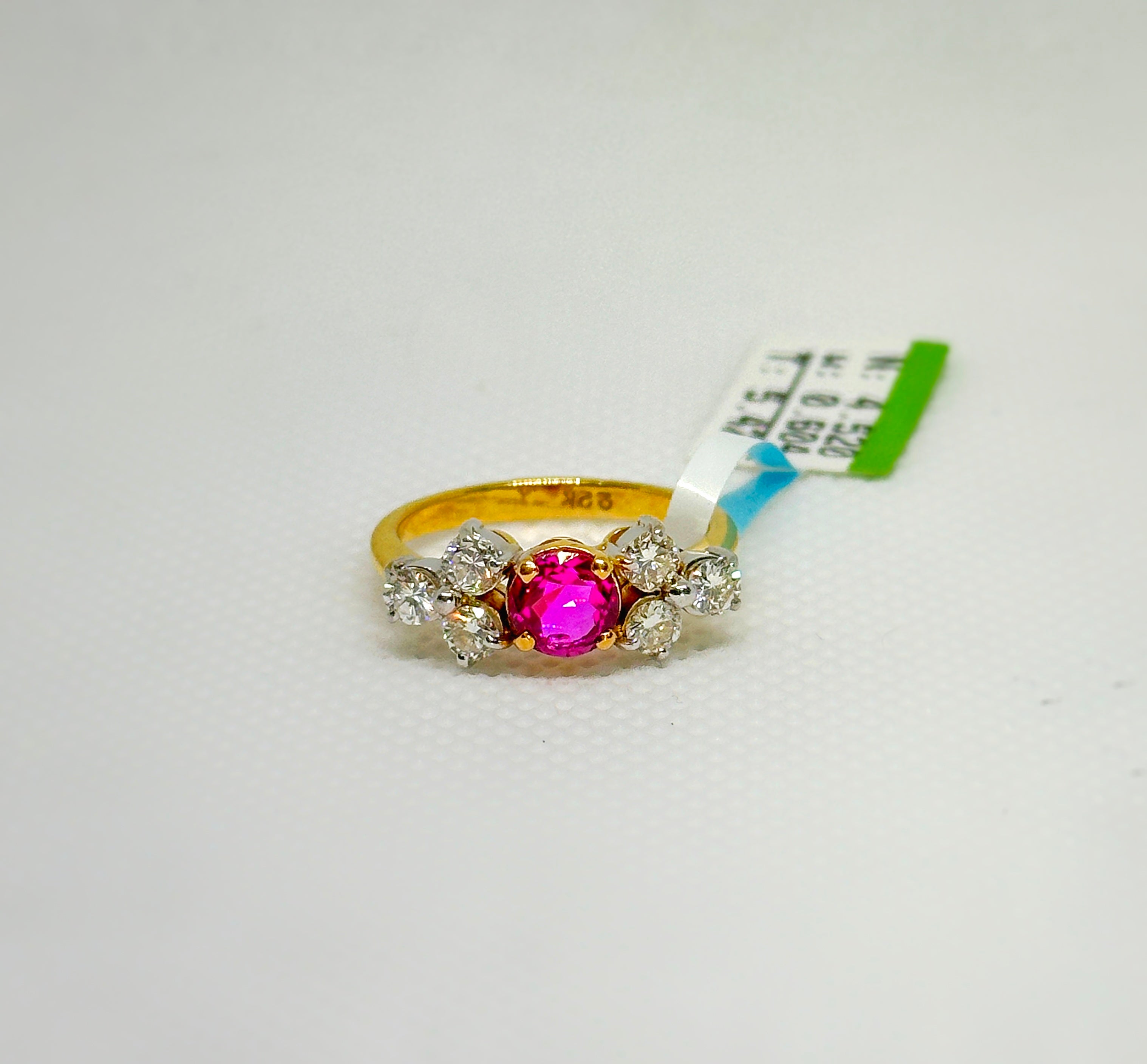 NAYAAB - Oval Ruby & Diamond Gold Ring
