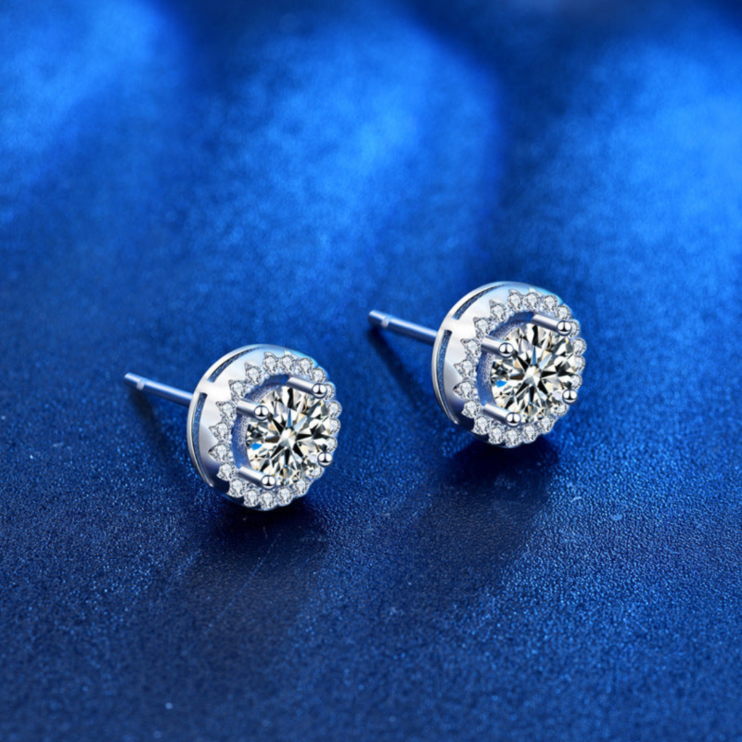 Moissanite Halo Silver Studs Price In Pakistan AlShaikh Jewellers moissanite-halo-silver-studs-price-in-pakistan-alshaikh-jewellers