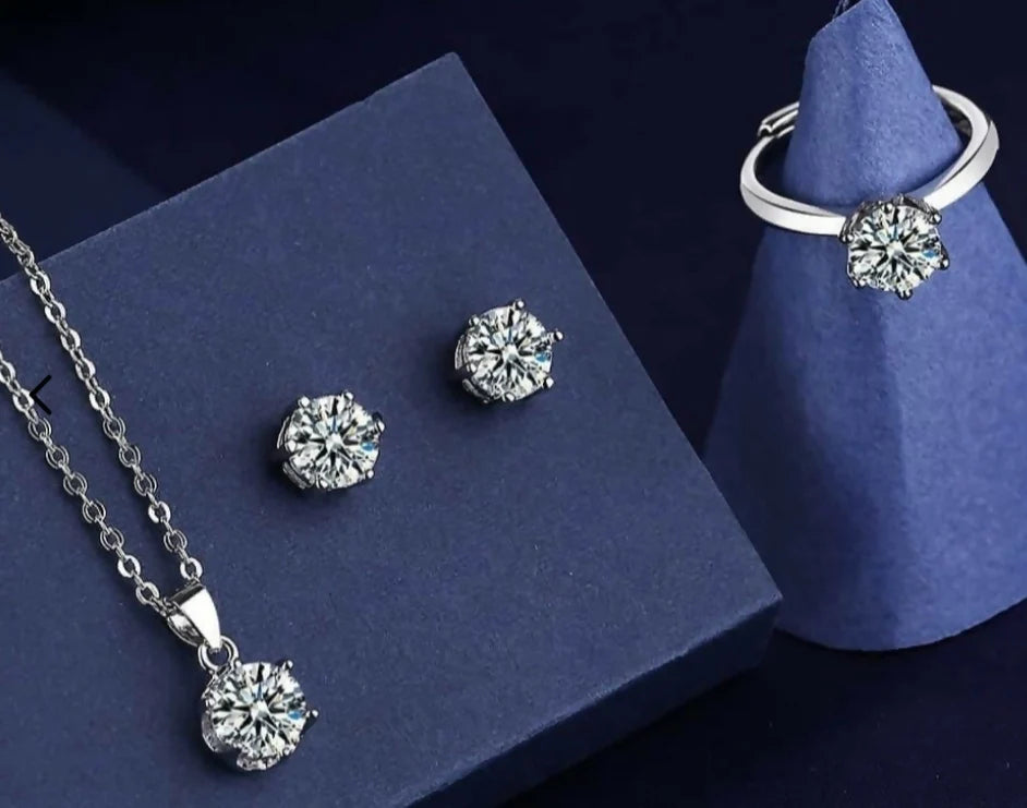 Single Stoned Trio Set