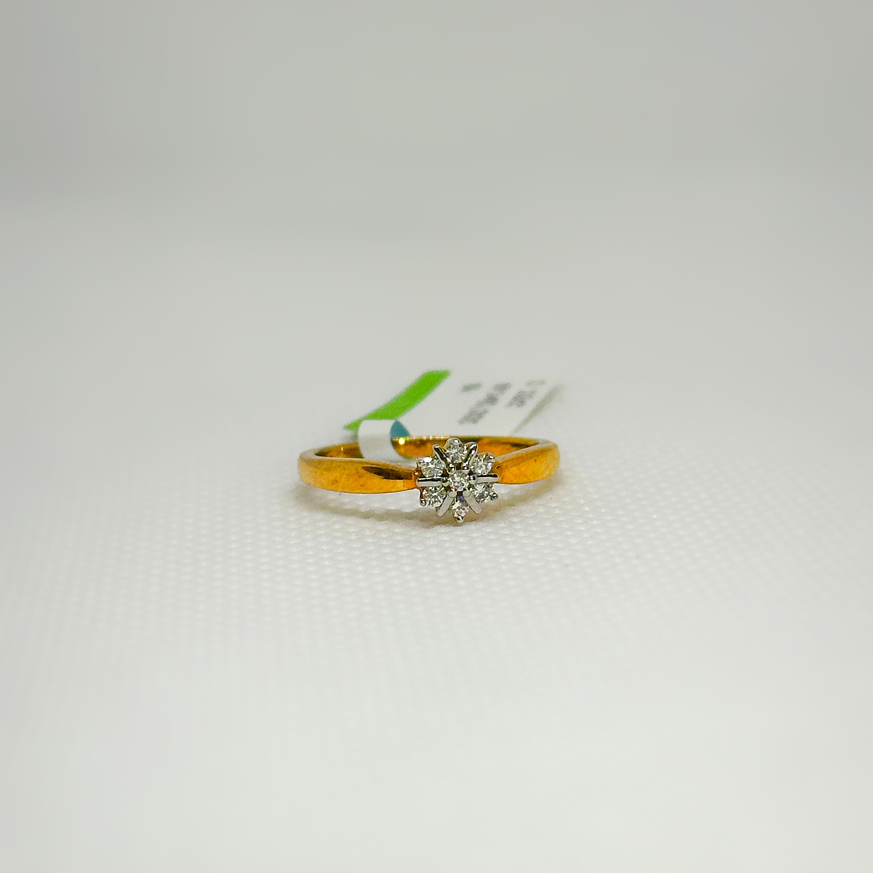 TAABIR - Minimalistic Floral Diamond Gold Ring